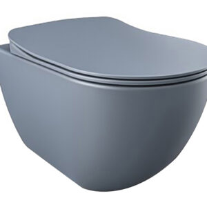 WC SUSPENDU RIMOFF BASALT MAT, AVEC INOX HYGIÈNE (BIDET)